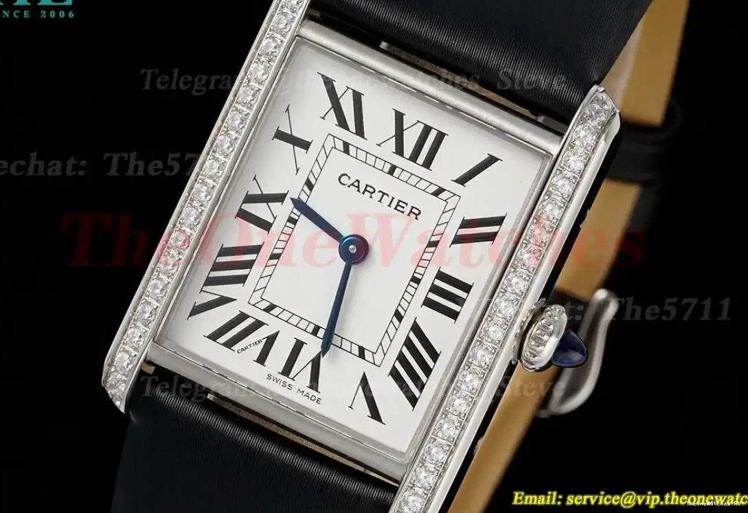 Dial Quartz AF SA Dia Tank 25mm Must SS White 0407
